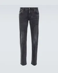 Dolce & Gabbana Jeans slim a vita bassa Grigio