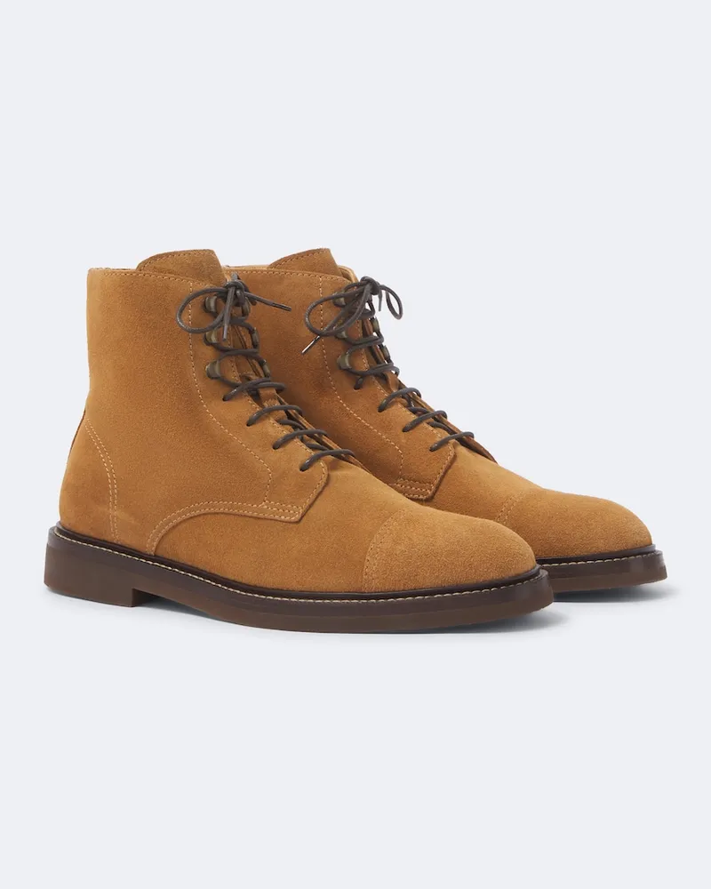 Brunello Cucinelli Stivaletti in suede Beige