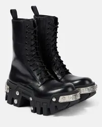 Balenciaga Stivaletti Bulldozer in pelle Nero