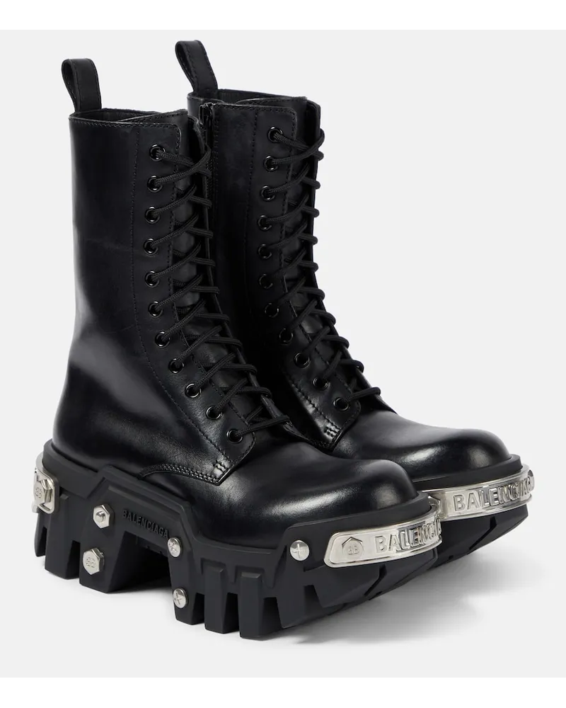 Balenciaga Stivaletti Bulldozer in pelle Nero