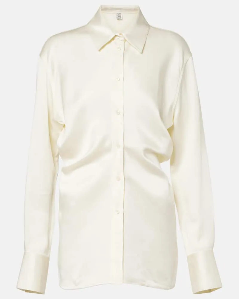 Totême Camicia in raso Bianco