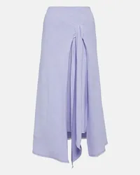 Victoria Beckham Gonna lunga asimmetrica tie-dye Viola