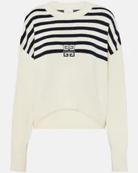 Givenchy Pullover 4G a righe Bianco