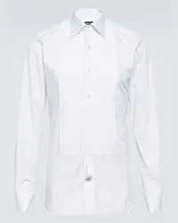 Tom Ford Camicia da smoking in voile di cotone Bianco