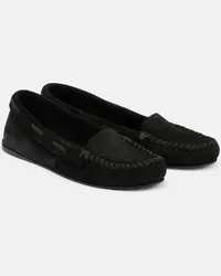 The Row Mocassini Mabel in suede Nero