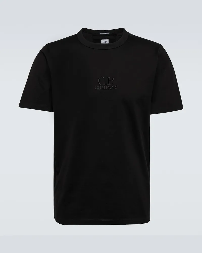C.P. Company T-shirt in jersey di cotone con logo Nero