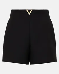 Valentino Garavani Shorts VGOLD in lana e seta Nero