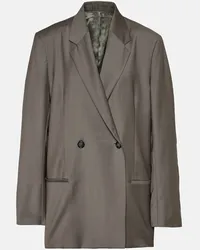 Totême Blazer doppiopetto in lana Grigio