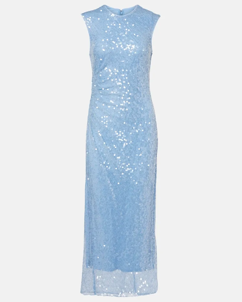 Veronica Beard Abito midi Kimberly con paillettes Blu