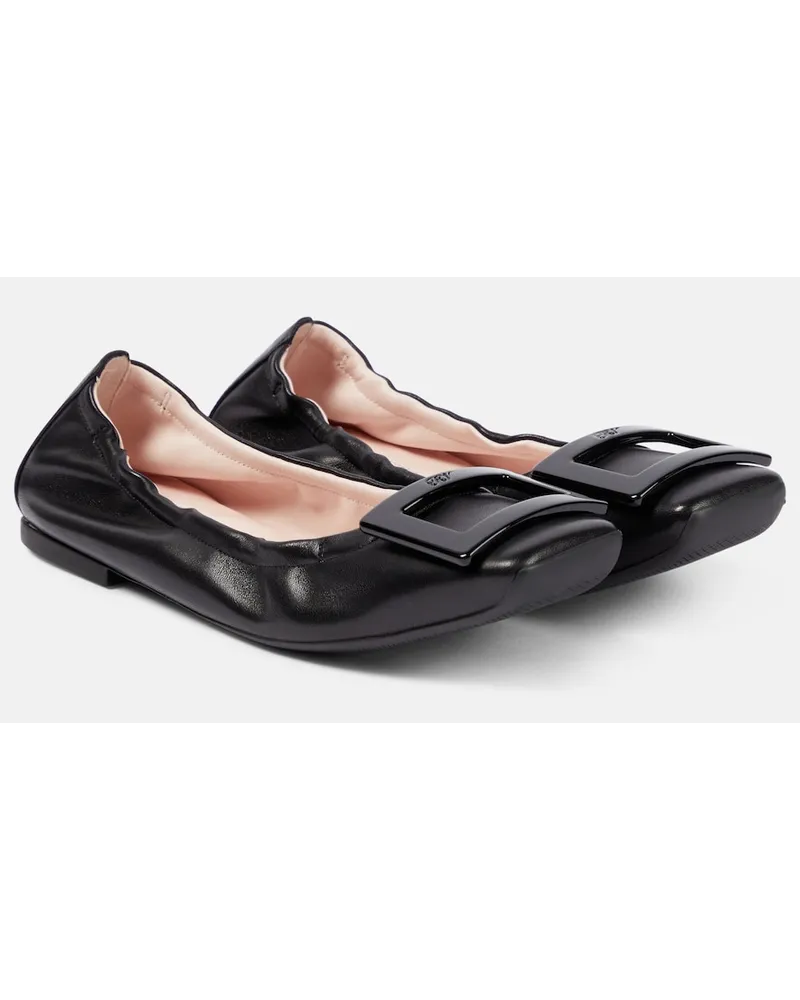 Roger Vivier Ballerine Viv' Pockette in pelle Nero