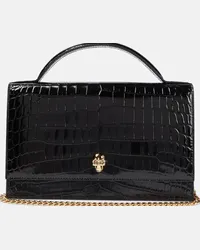 Alexander McQueen Borsa a spalla Skull Medium in pelle Nero