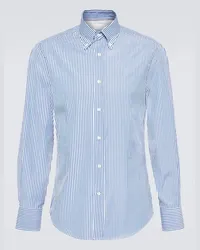 Brunello Cucinelli Camicia in cotone a righe Multicolore