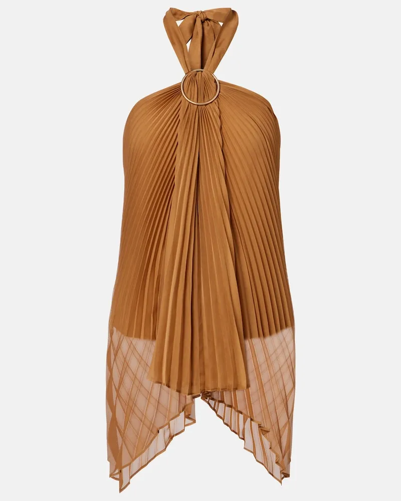 Max Mara Top Valzer plissÃ Marrone