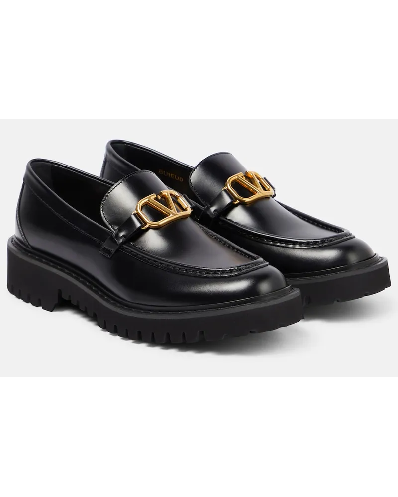 Valentino Garavani Mocassini VLogo in pelle Nero