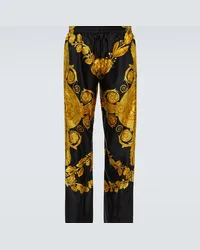 Versace Pantaloni pigiama Barocco in twill Multicolore