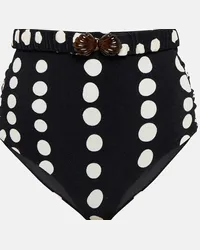 Johanna Ortiz Slip bikini a pois Nero