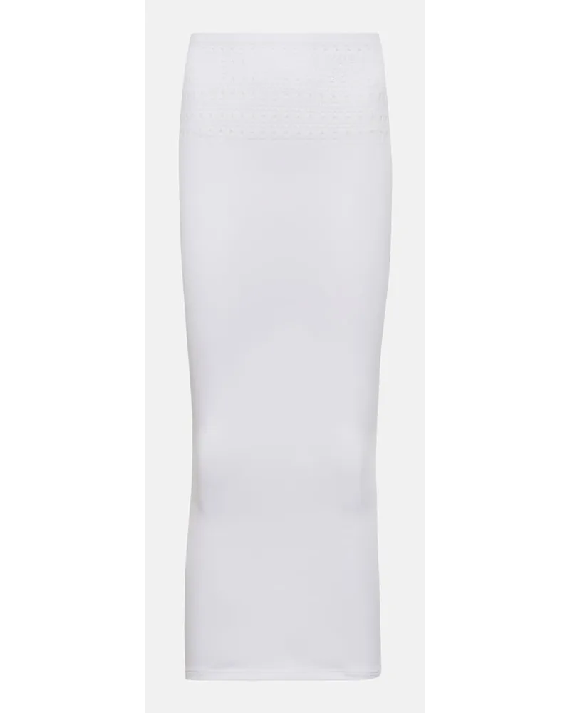 Alaïa AlaÃ¯a Gonna midi in tessuto tecnico Bianco