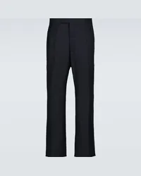 Thom Browne Pantaloni Super 120 in lana Blu