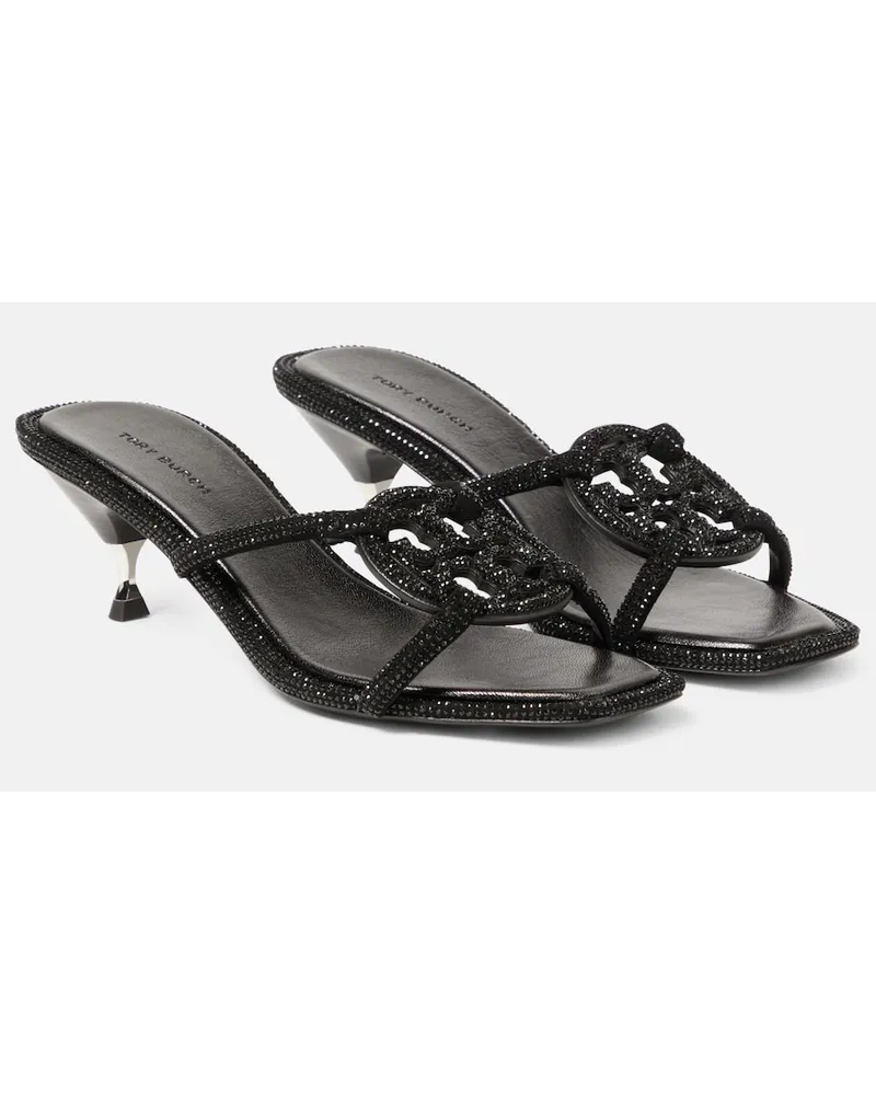 Tory Burch Sandali Geo Bombe Miller in suede Nero