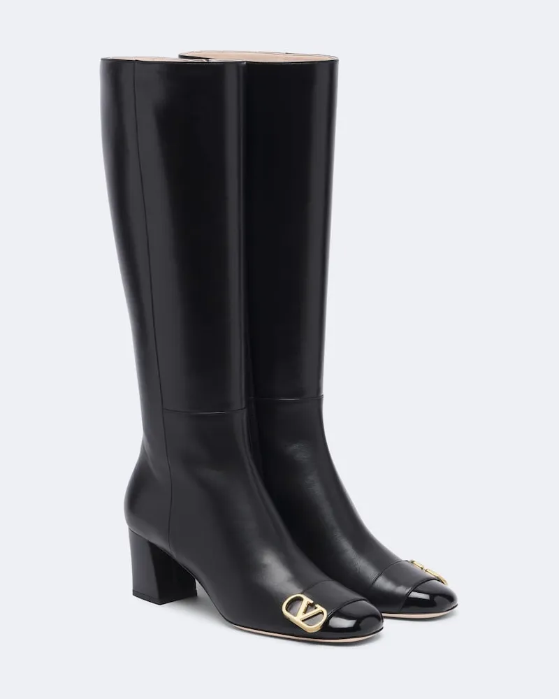 Valentino Garavani Stivali Veeside VLogo in pelle Nero