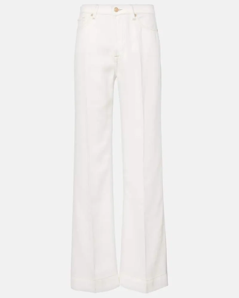 7 for all mankind Jeans a gamba larga e vita media Bianco