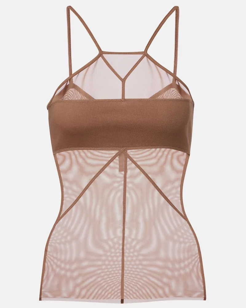 Rick Owens Top  SL Combo Marrone