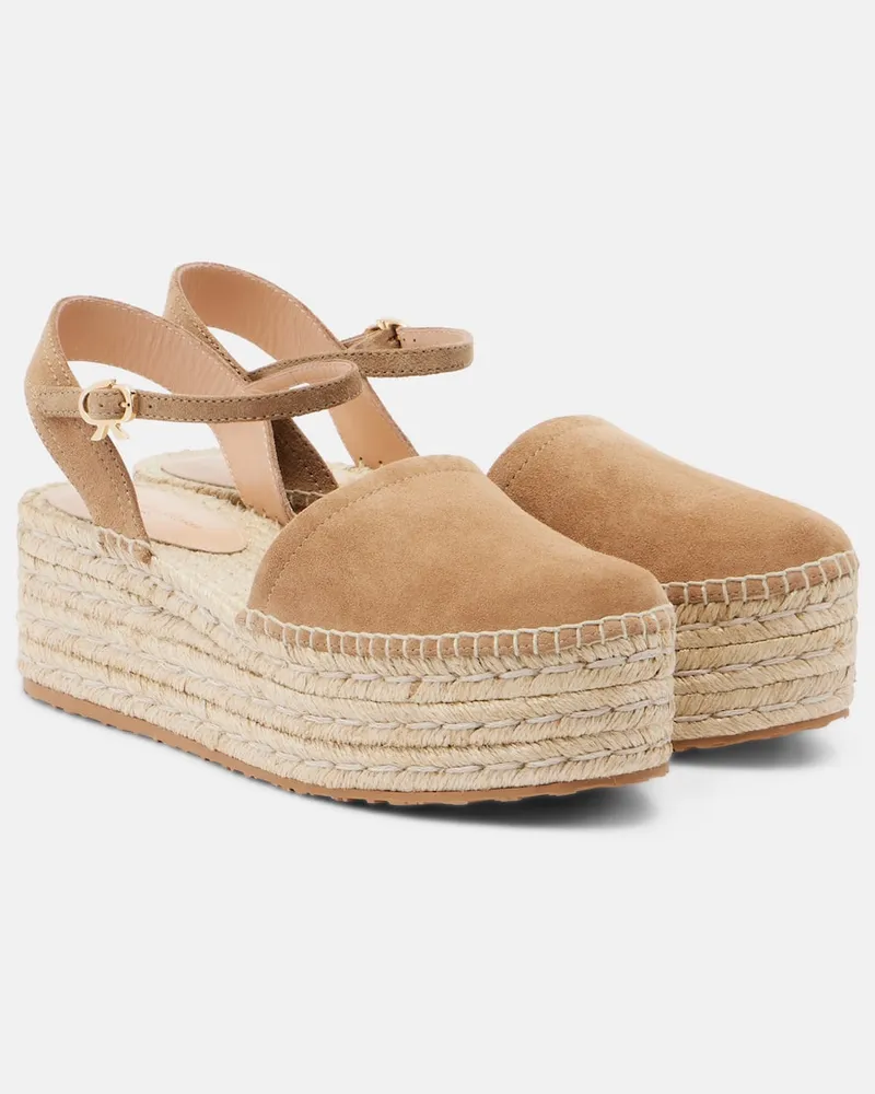 Gianvito Rossi Espadrillas in suede Beige