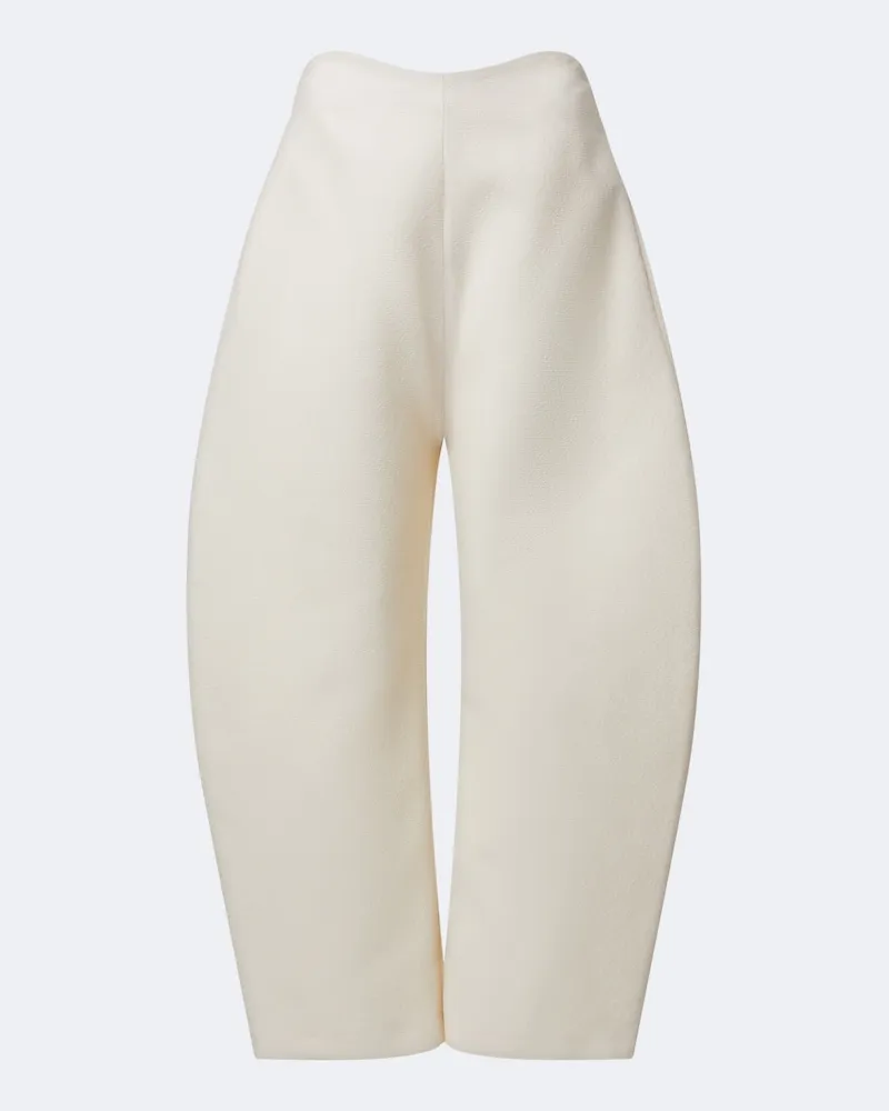 Alaïa Alaïa Pantaloni barrel in crêpe di lana Bianco
