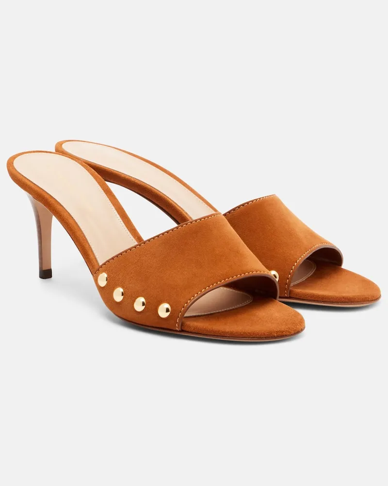 Gianvito Rossi Sandali in suede Marrone