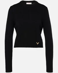 Valentino Garavani Pullover VGold in cashmere Nero