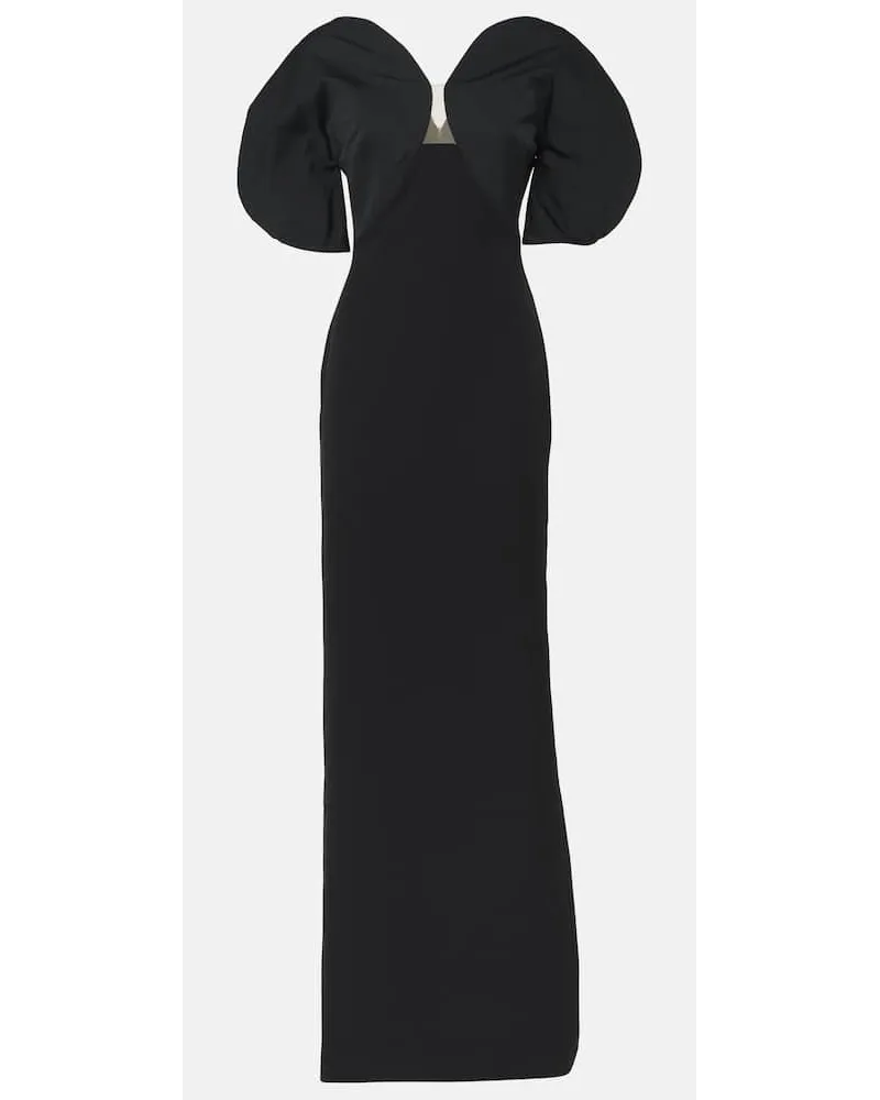 Safiyaa Abito lungo Karla in crÃªpe Nero