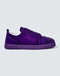 Christian Louboutin Sneakers Louis Junior Spikes in suede Viola