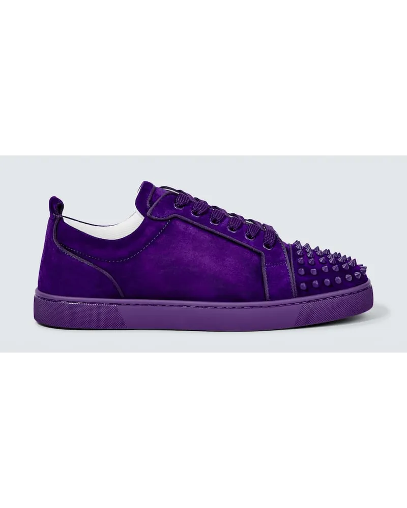 Christian Louboutin Sneakers Louis Junior Spikes in suede Viola
