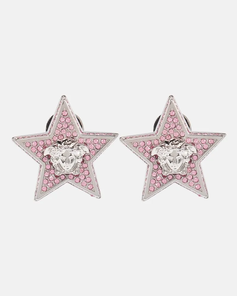 Versace Orecchini Medusa con cristalli Rosa