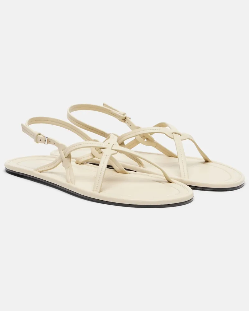 The Row Sandali Malick Strap in pelle Bianco