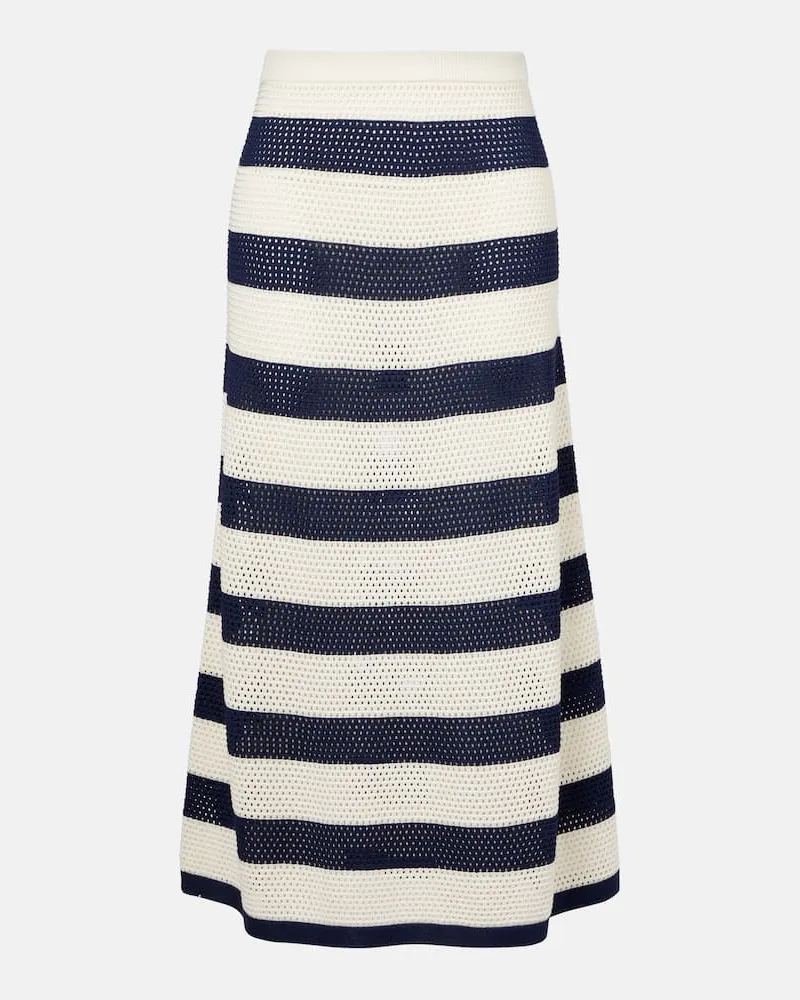 Eres Gonna midi Bateau in maglia a righe Blu