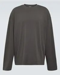 Dries van Noten Top in jersey di cotone Grigio