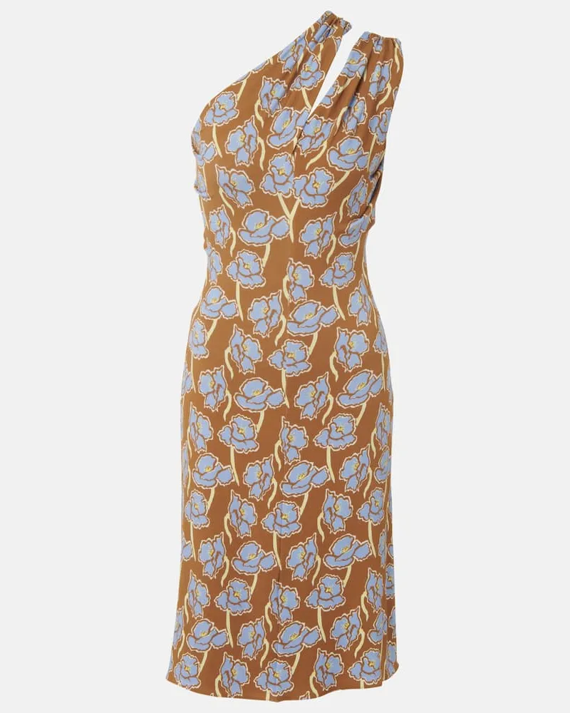 Versace Abito midi Poppies con stampa Multicolore