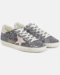 Golden Goose Sneakers Super-Star con glitter Argento