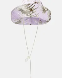 Erdem Cappello da pescatore in canvas Viola