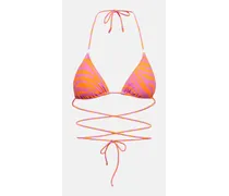 Top bikini a triangolo Miami con stampa