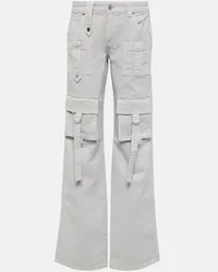 Blumarine Pantaloni cargo di jeans a vita bassa Grigio