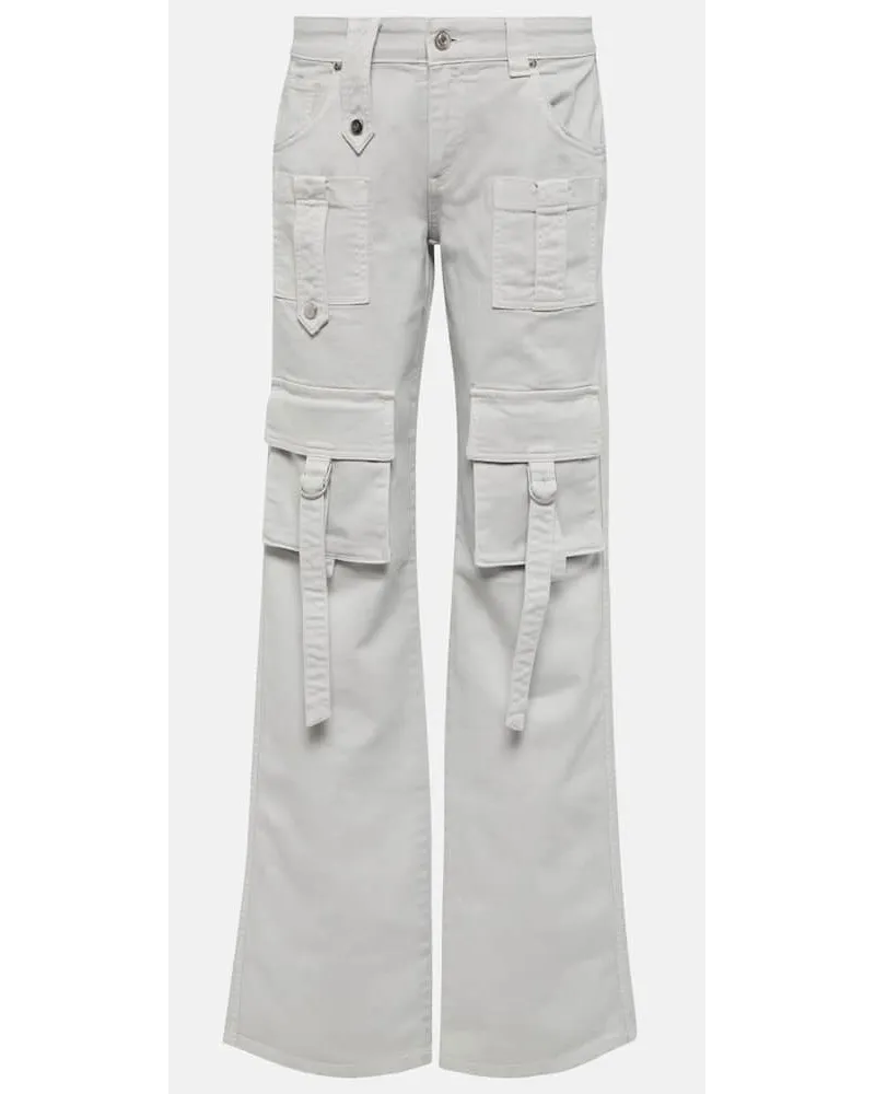 Blumarine Pantaloni cargo di jeans a vita bassa Grigio