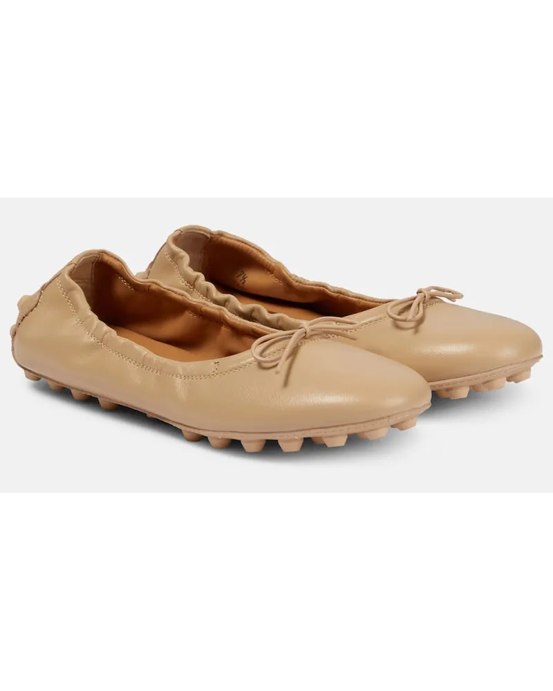 TOD'S Ballerine Bubble in pelle Beige
