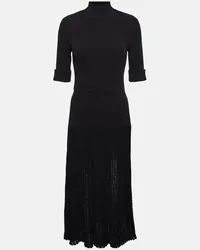 Dorothee Schumacher Abito midi in maglia plissé Nero