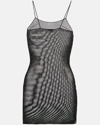 Oséree Oséree Abito sottoveste in mesh Nero