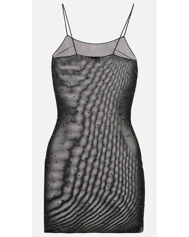 Oséree OsÃ©ree Abito sottoveste in mesh Nero