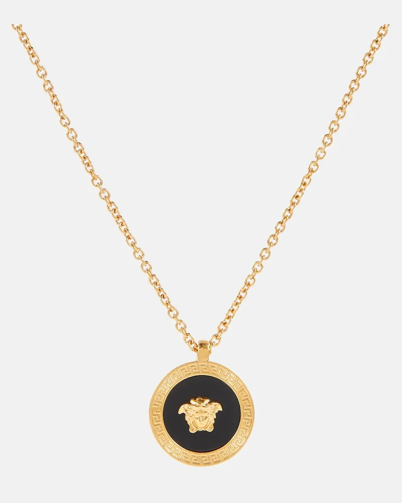 Versace Collana Medusa con pendente Nero