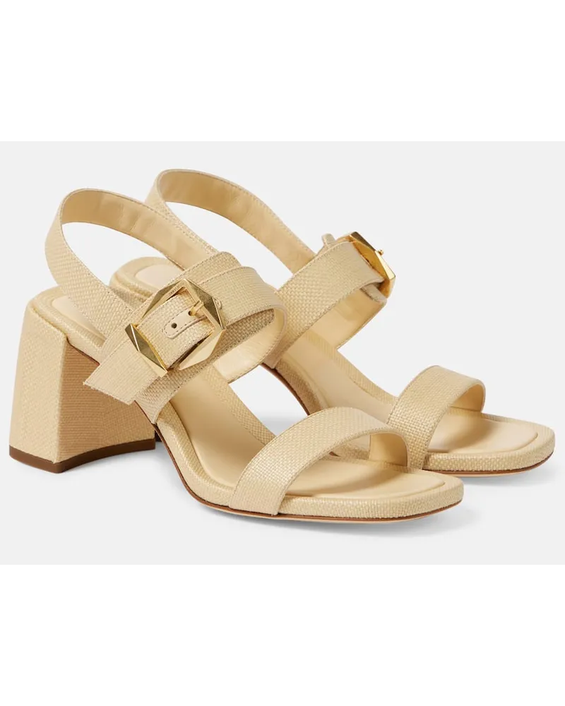 Jimmy Choo Sandali Hawke 70 in canvas Beige