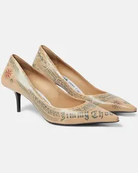 Jimmy Choo x Jean Paul Gaultier - Pumps Tattoo in pelle Beige